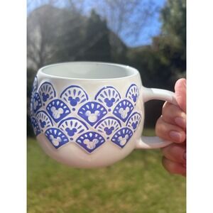 Mickey Mouse Icon Homestead Coffee Mug 21oz Disney Thailand Made Blue White